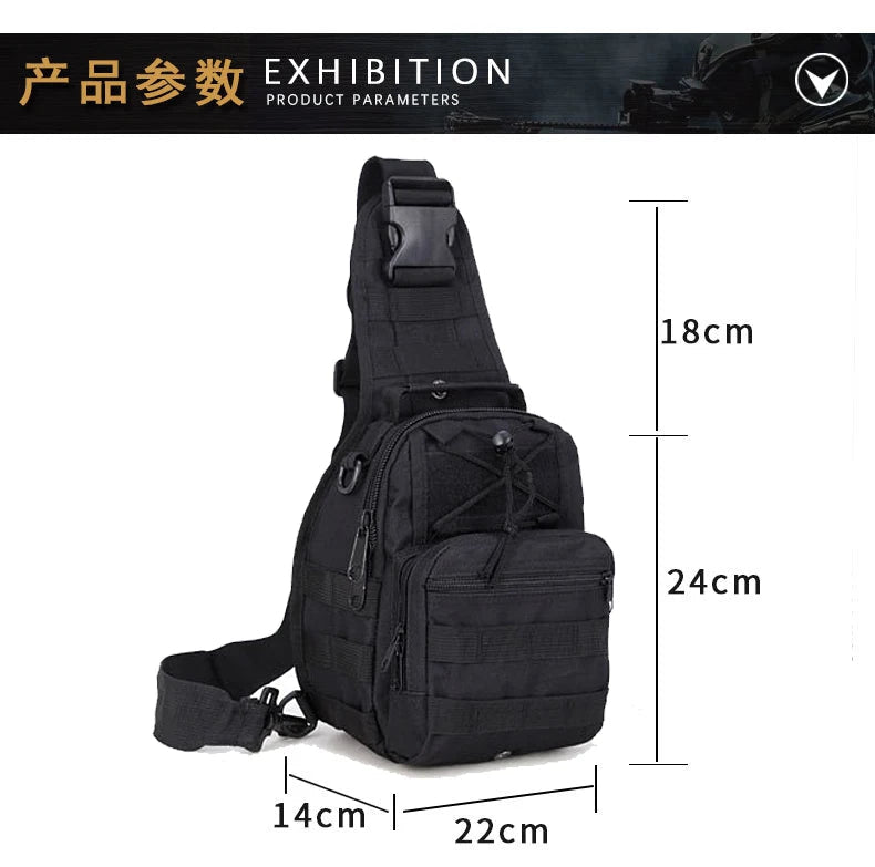 Tactical Chest Bag For Men Outdoor EDC Shoulder Sling Waterproof Hiking Pack Pro