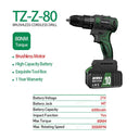 TANZU Cordless Brushless Electric Drill 12V 21V Impact Screwdriver