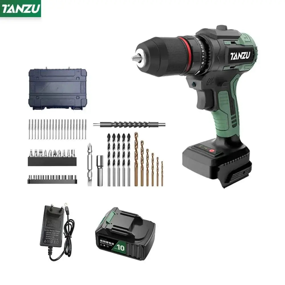 TANZU Cordless Brushless Drill 12V 21V Impact Screwdriver