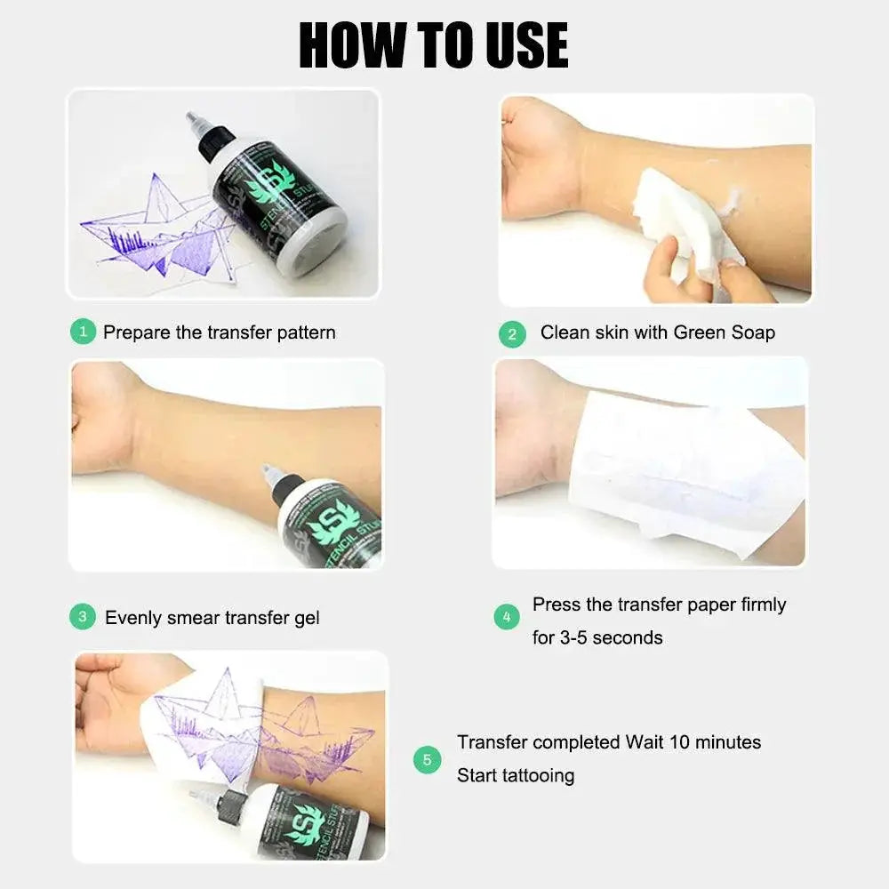 Tattoo Stencil Gel And Transfer Solution Kit For Artists