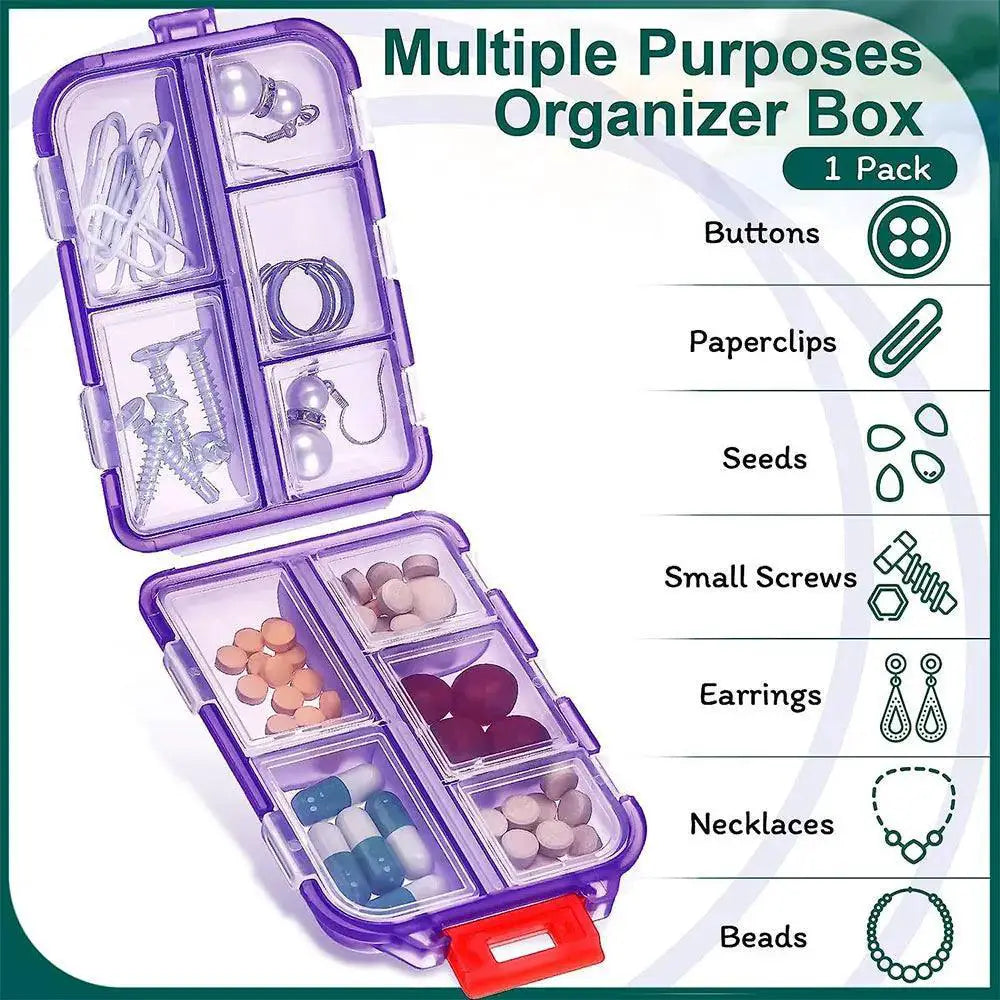 Tcare Portable Pill Organizer Secure Compact Storage