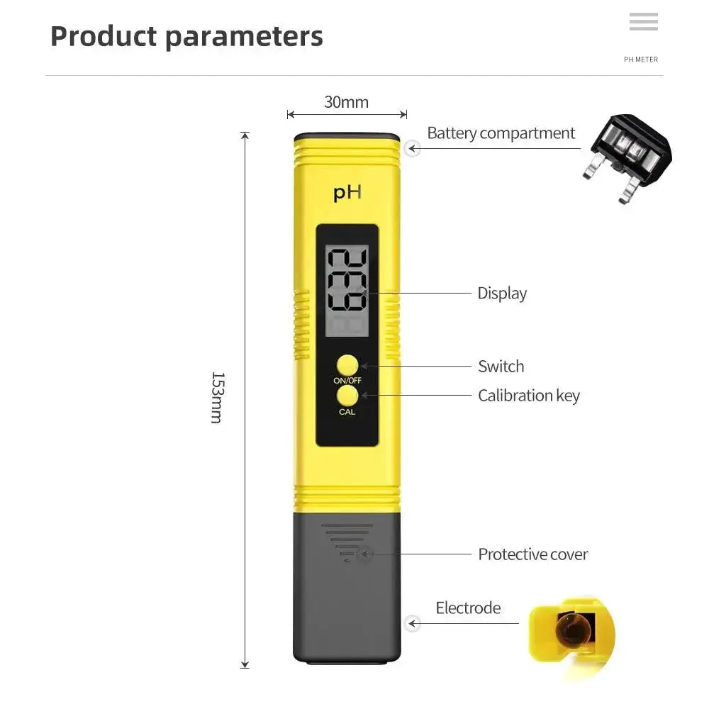 TDS and PH Meter Set for Aquariums Precision Water Test Pen
