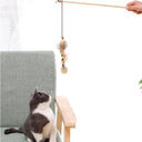 Teaser Feather Cat Wand Funny Interactive Pet Toy Stick