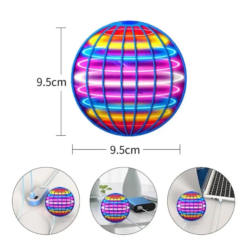 Tech Magic Flying Ball Boomerang Self Powered Gyroscopic Led Toy Small For Teens