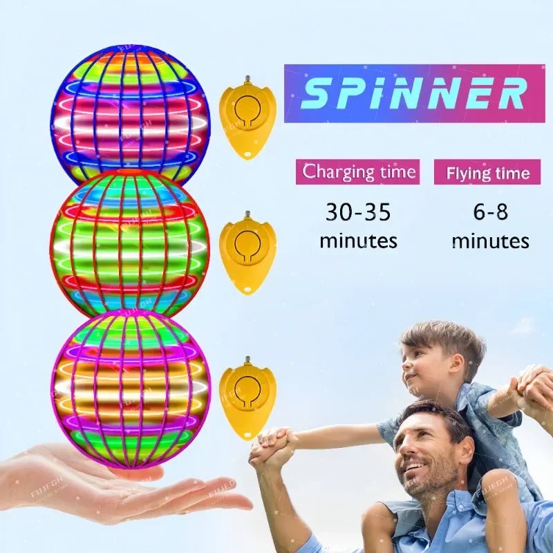 Tech Magic Flying Ball Boomerang Self Powered Gyroscopic Led Toy Small For Teens