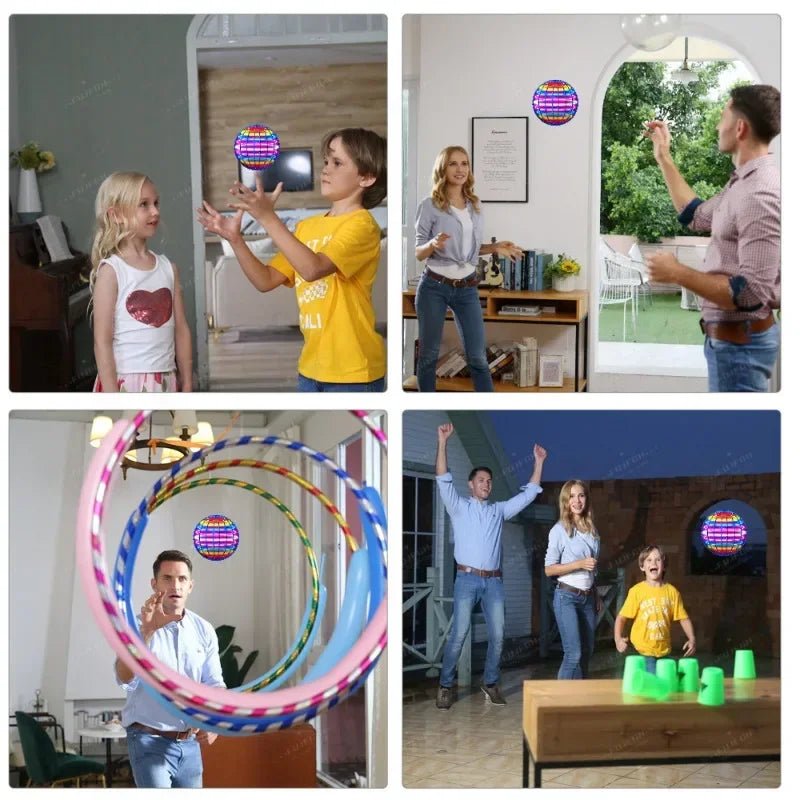 Tech Magic Flying Ball Boomerang Self Powered Gyroscopic Led Toy Small For Teens