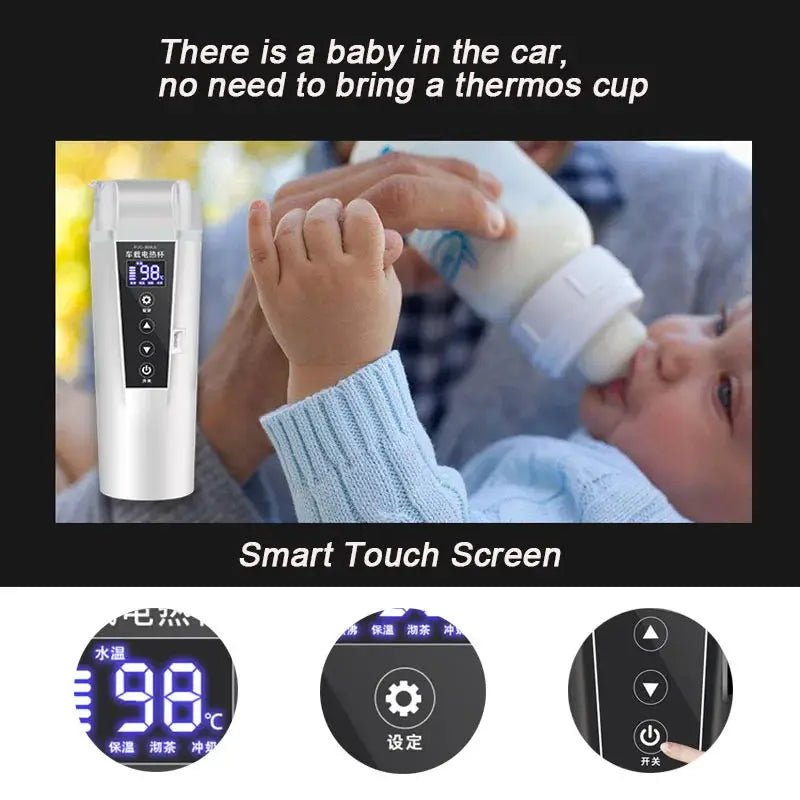 Temp Display Car Thermos for Travelers