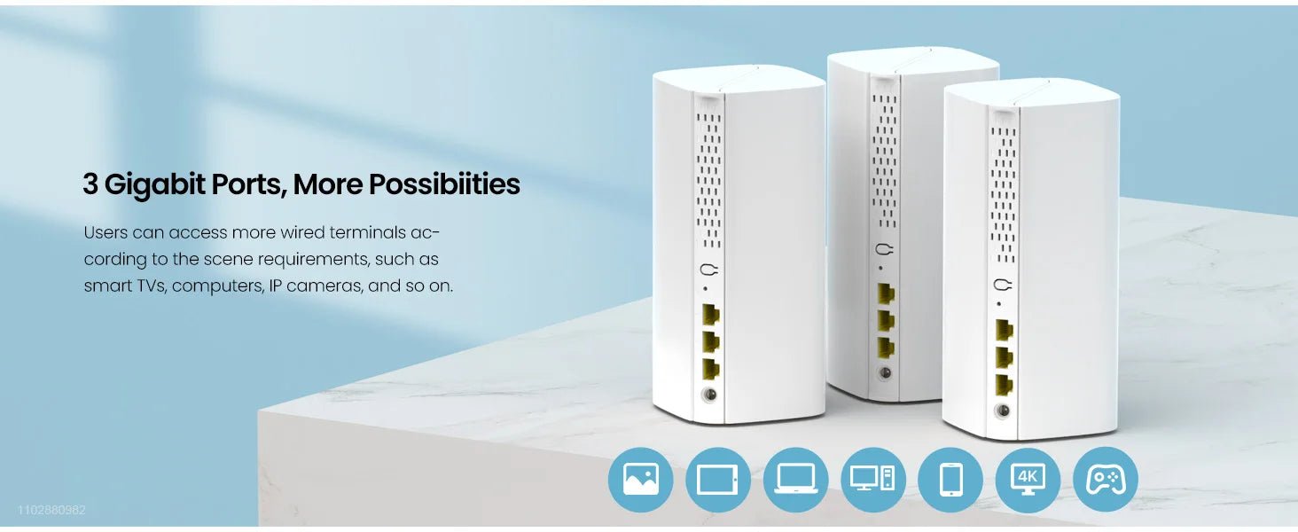 Tenda AX3000 WiFi6 Mesh System EM12 MX12 - Whole Home Coverage Up To 7000 Sq Ft