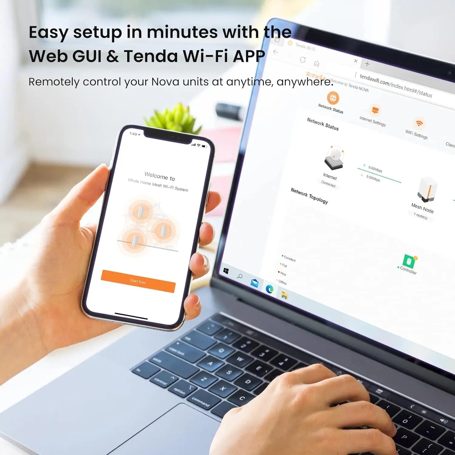 Tenda AX3000 WiFi6 Mesh System EM12 MX12 - Whole Home Coverage Up To 7000 Sq Ft