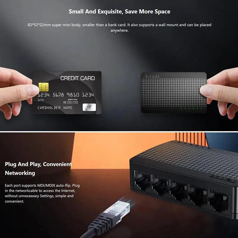 Tenda SG105M 5 Port Gigabit Ethernet Switch For Home Office