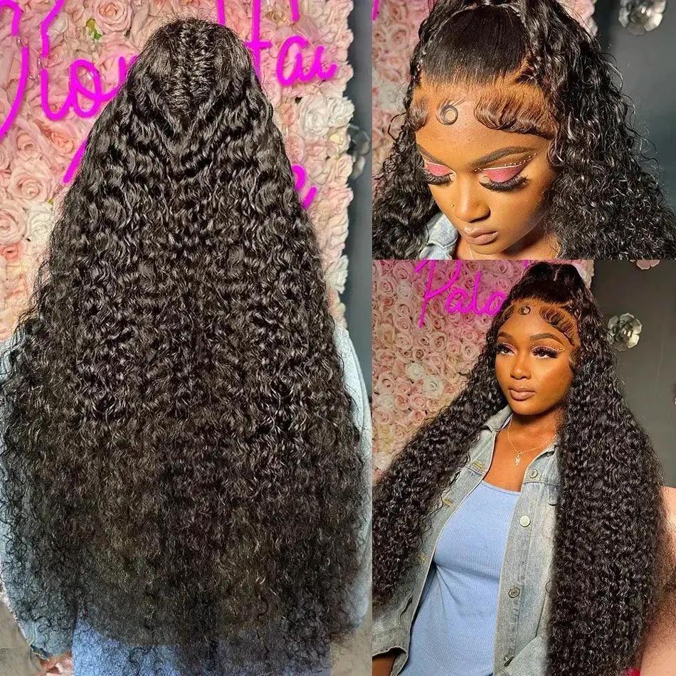 Tewjig Brazilian Remy Deep Wave Lace Front Wig 250 Density