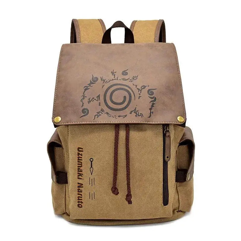 New One Piece Naruto Anime Backpack Canvas School Bag