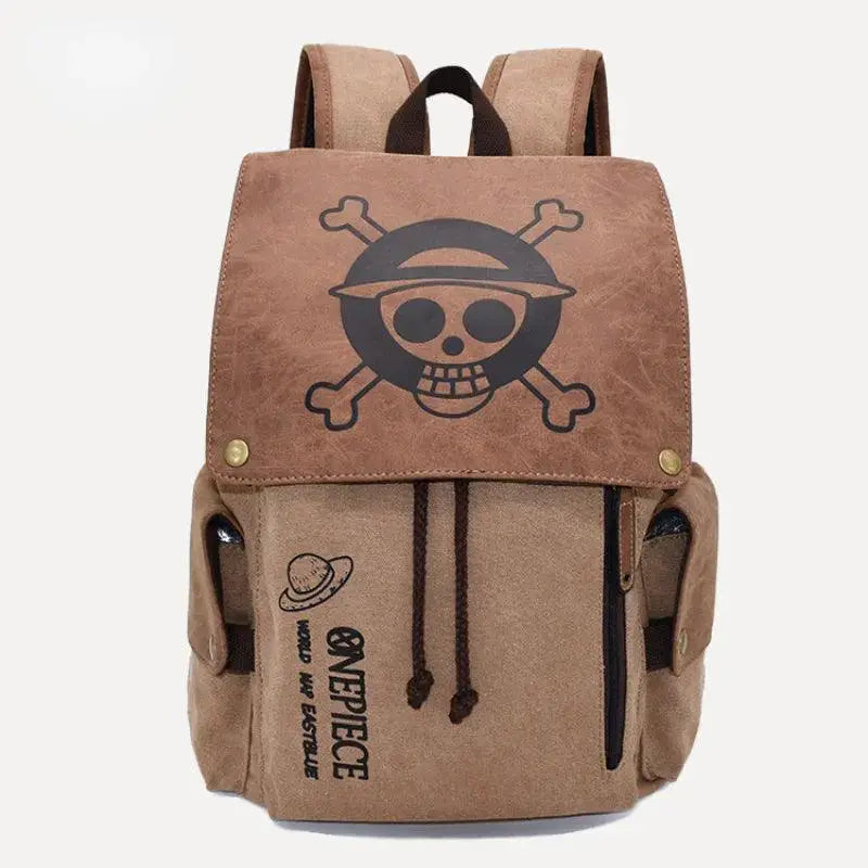 New One Piece Naruto Anime Backpack Canvas School Bag
