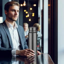 Thermos for Travelers Keeps Hot
