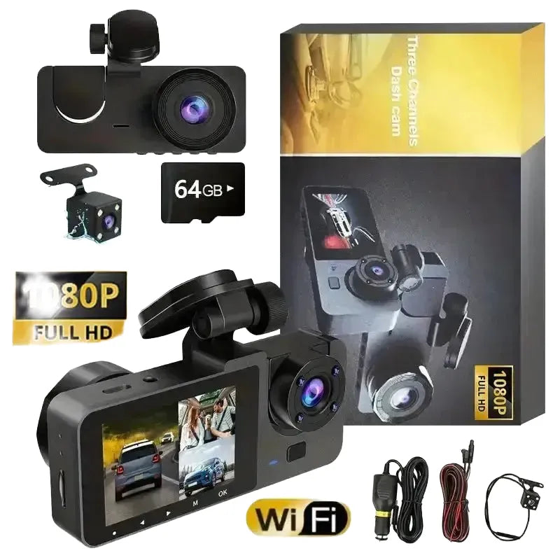 Three-Channel Dash Cam for Safer Driving — product view 1