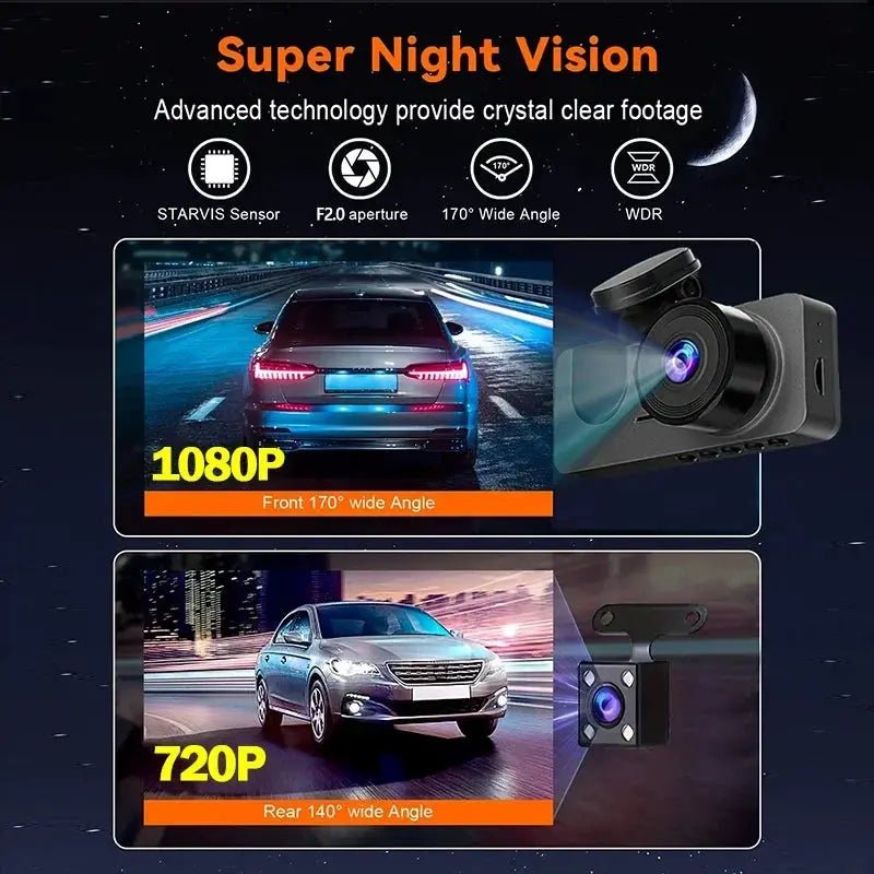 Three-Channel Dash Cam for Safer Driving