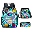 Three-Piece Set of 3D Printing Roblox School Bag Backpack