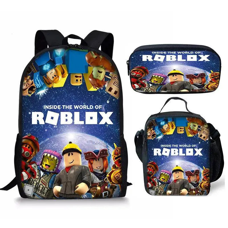 Roblox 3D Printing School Backpack Three Piece Set
