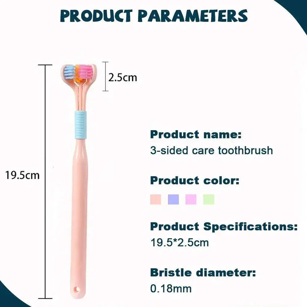 Three Sided Adult Toothbrush Superior Oral Care Tool