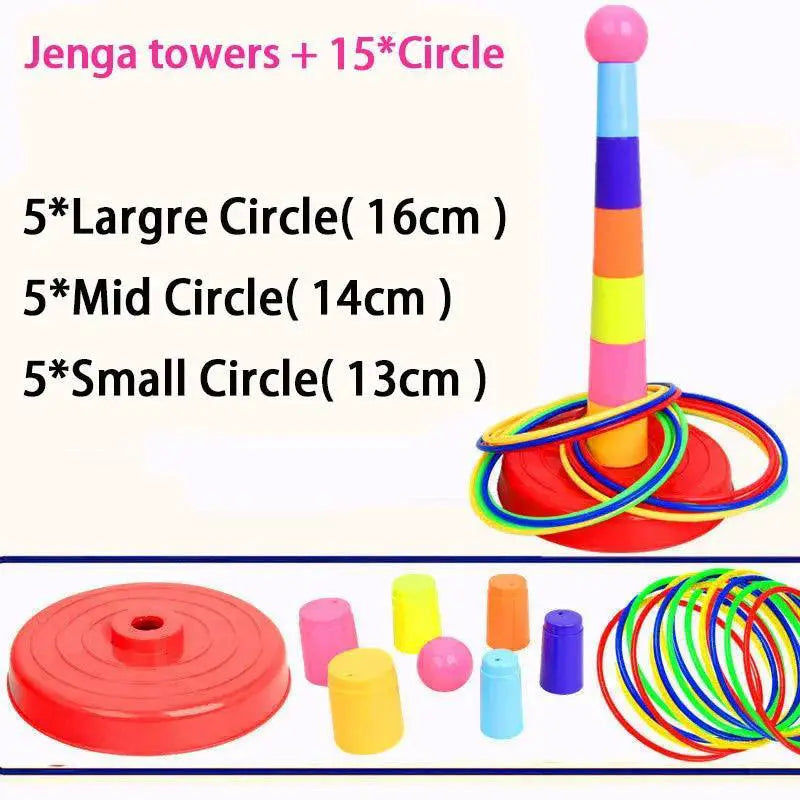 Colorful Throwing Ferrule Stacking Toy For Kids Interactive
