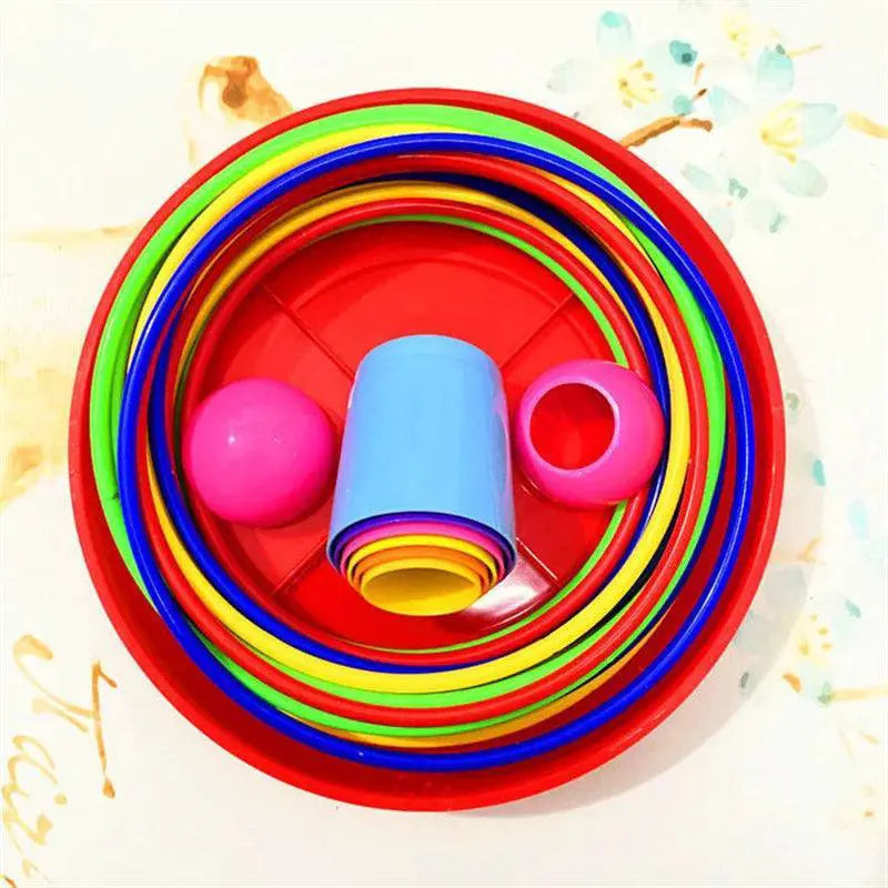 Colorful Throwing Ferrule Stacking Toy For Kids Interactive