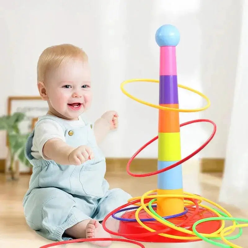 Colorful Throwing Ferrule Stacking Toy For Kids Interactive