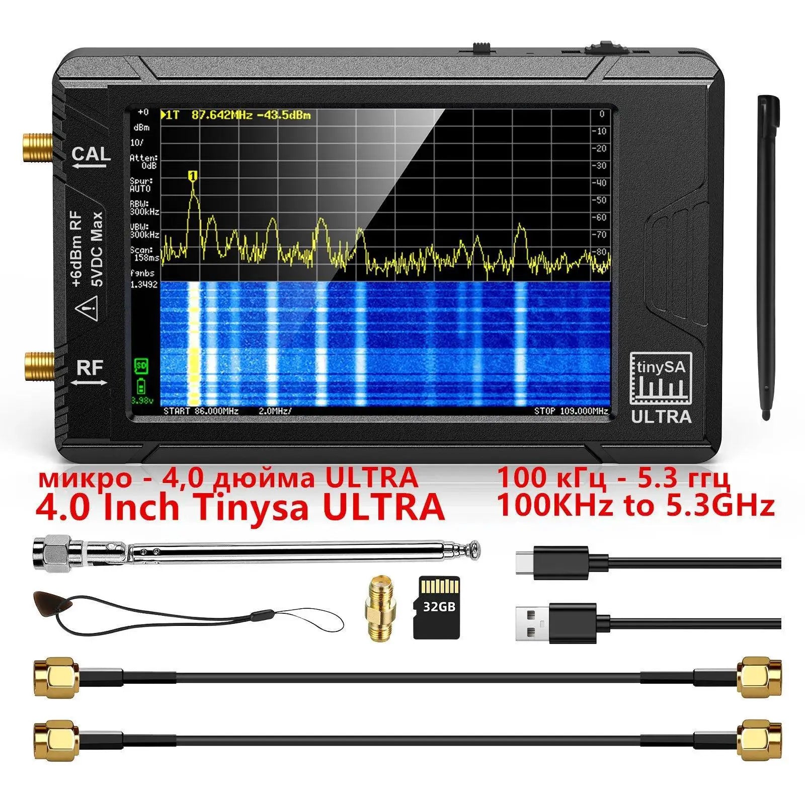 TinySA Ultra Spectrum Portable Frequency Analysis Tool