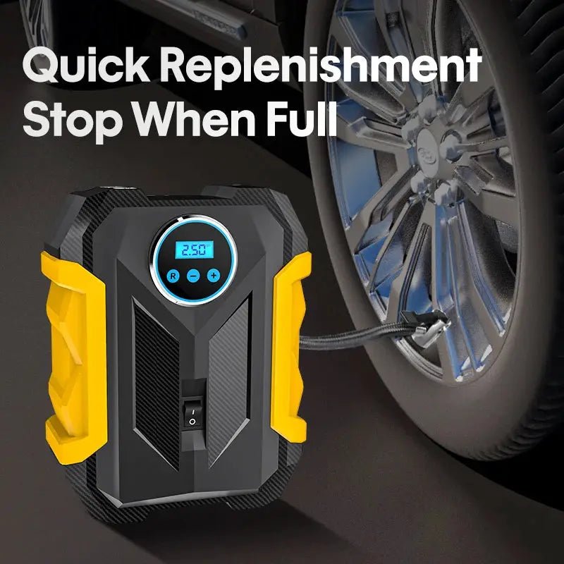 Tire Inflator For Drivers With LED Lamp