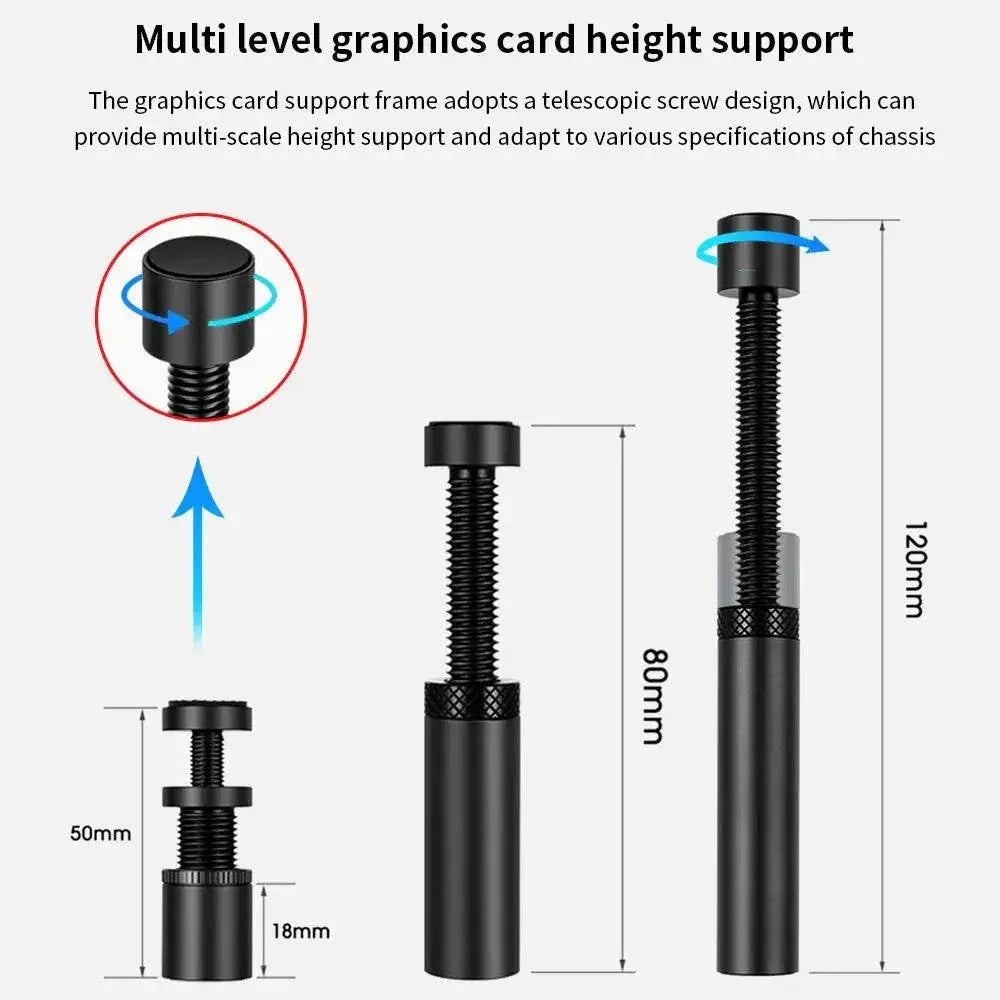 TISHRIC Aluminum GPU Holder Adjustable Video Card Bracket