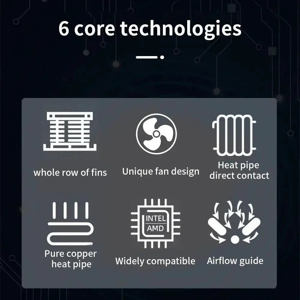 TISHRIC CPU Cooler Enhanced Performance Cooling Solution