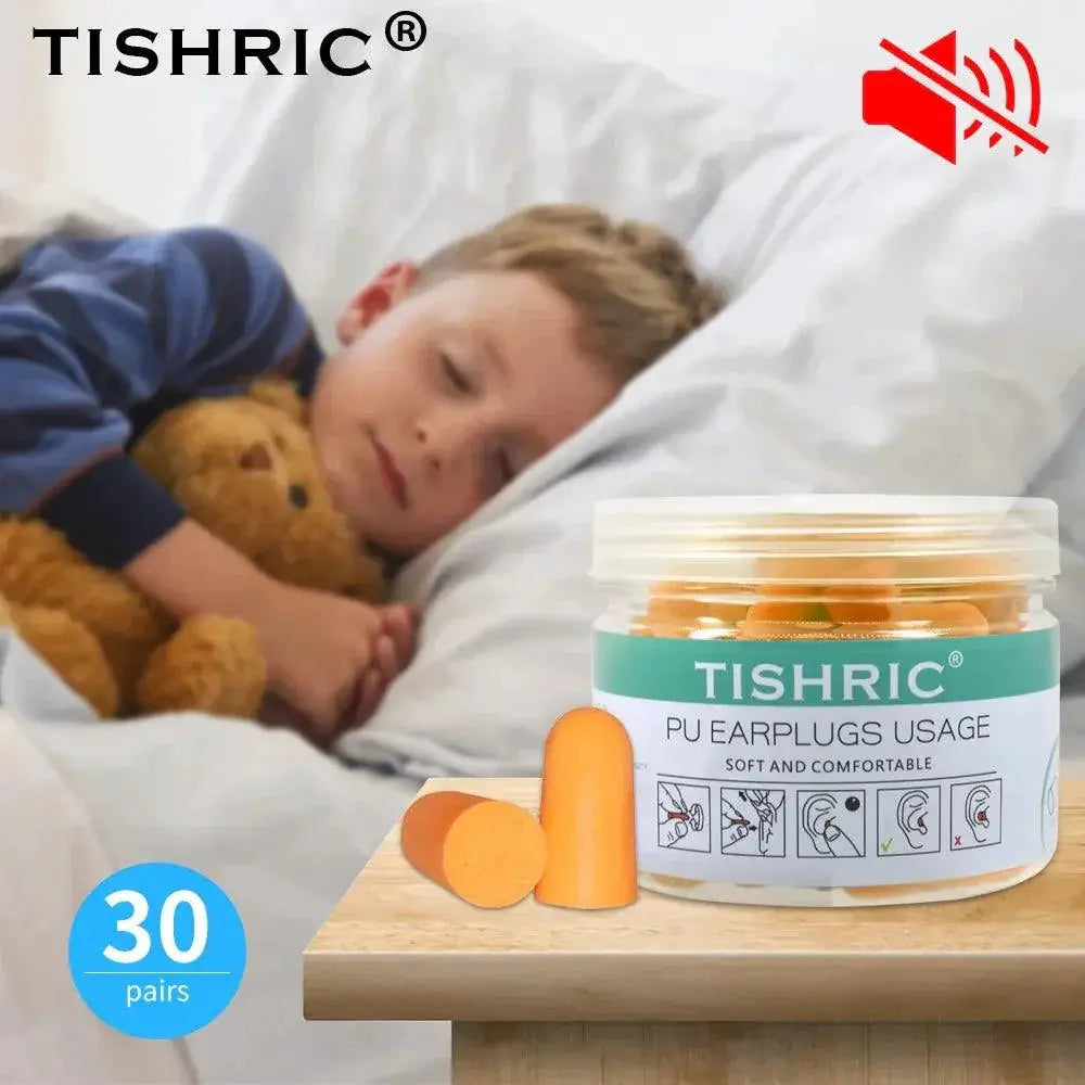 TISHRIC Premium Noise Reduction Soft Sponge Earplugs