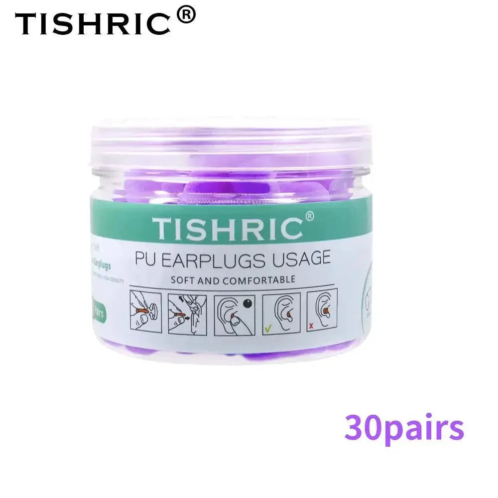 TISHRIC Premium Noise Reduction Soft Sponge Earplugs