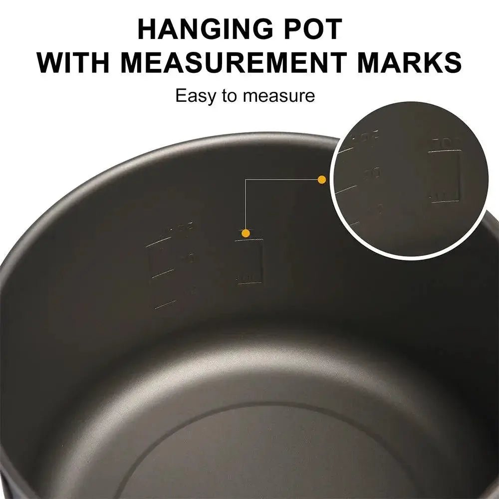 Titanium Camping Cookware Set 1.3L for Outdoor Cooking