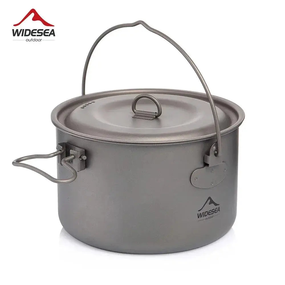 Titanium Camping Cookware Set 1.3L for Outdoor Cooking