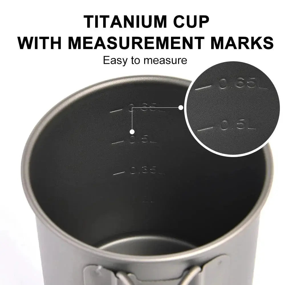 Titanium Camping Mug Lightweight Outdoor Travel Cup