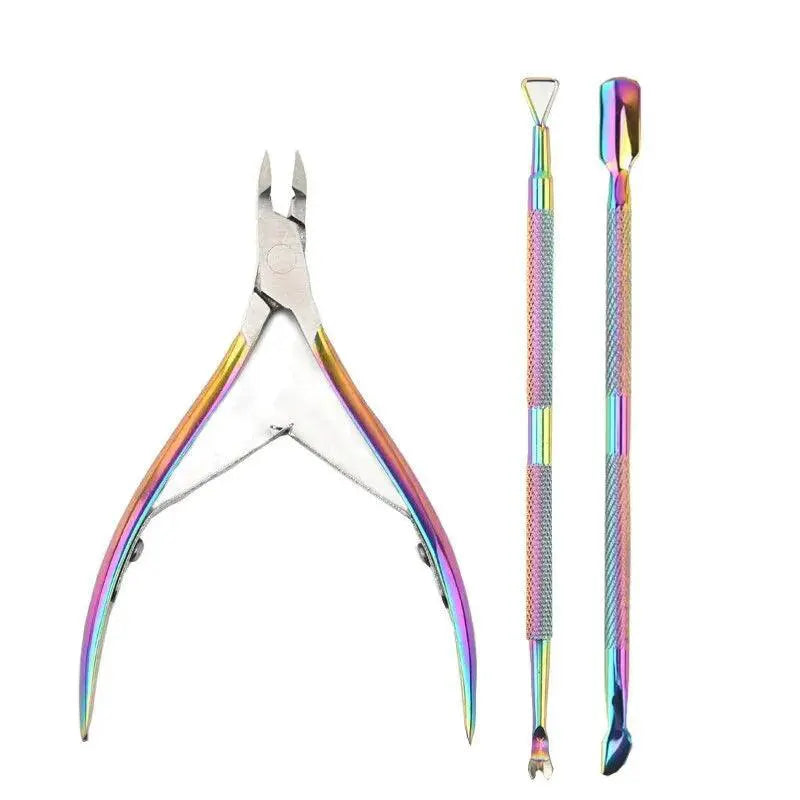 Titanium Skeleton Manicure Set for Precision Nail Care