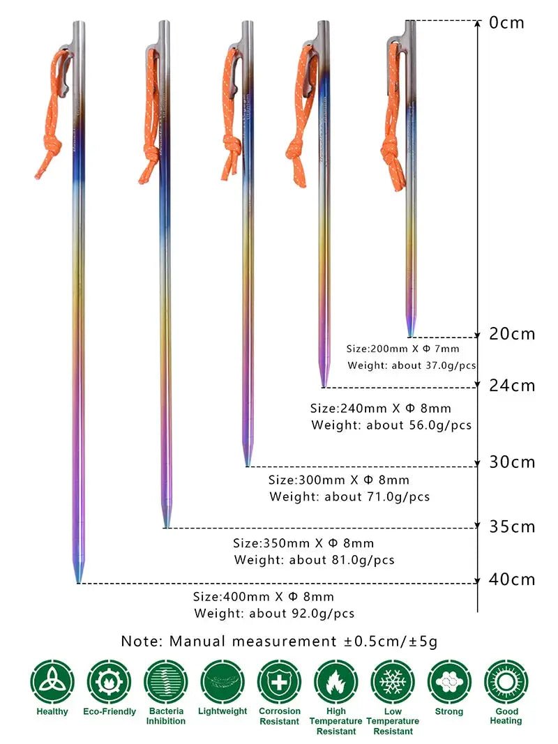 Titanium Tent Stakes for Campers Secure
