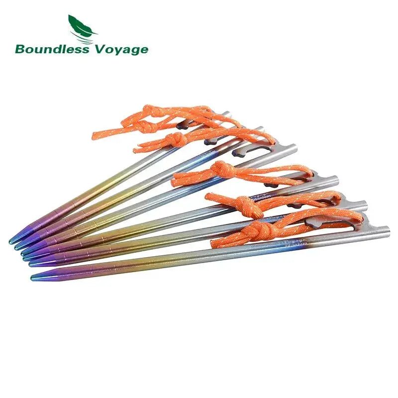 Titanium Tent Stakes for Campers Secure