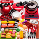 Toddler Kitchen Play Set with Cookware and Food Toys Fun