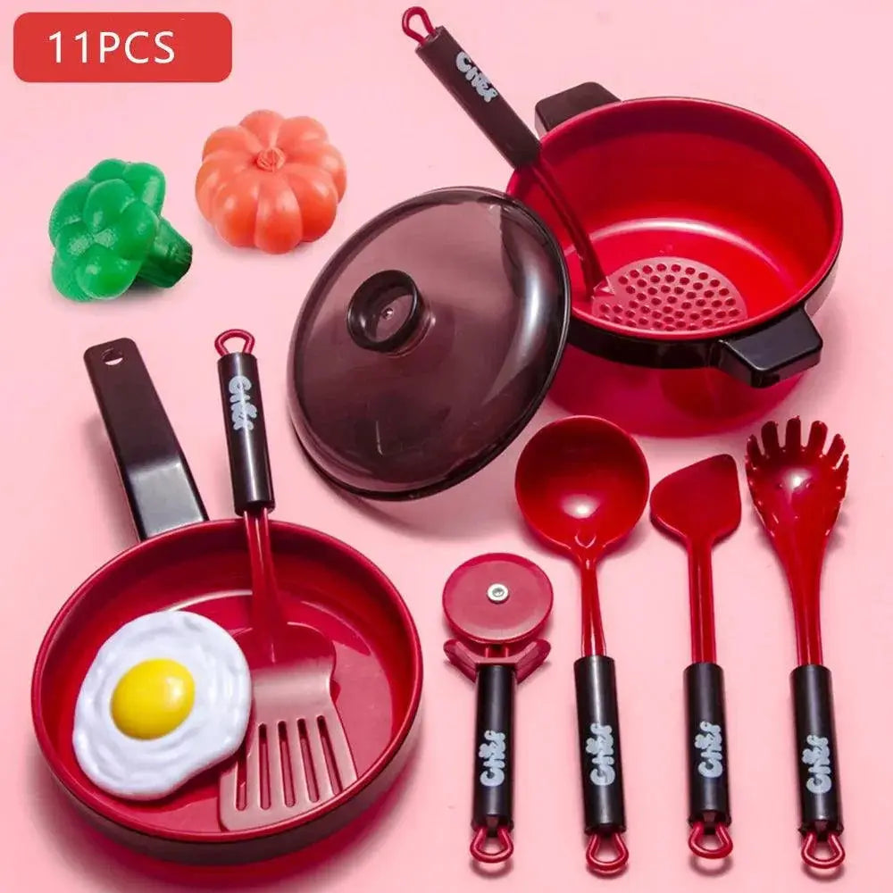 Toddler Kitchen Play Set With Cookware And Food Toys