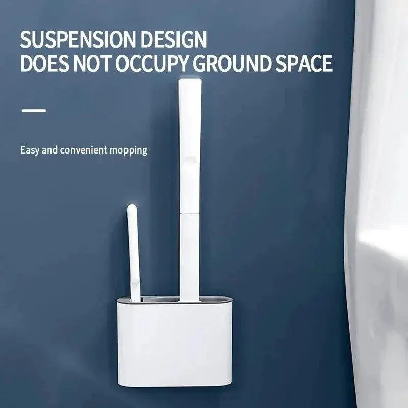 Toilet Brush Holder Silicone Bristles Quick Drying Accessory