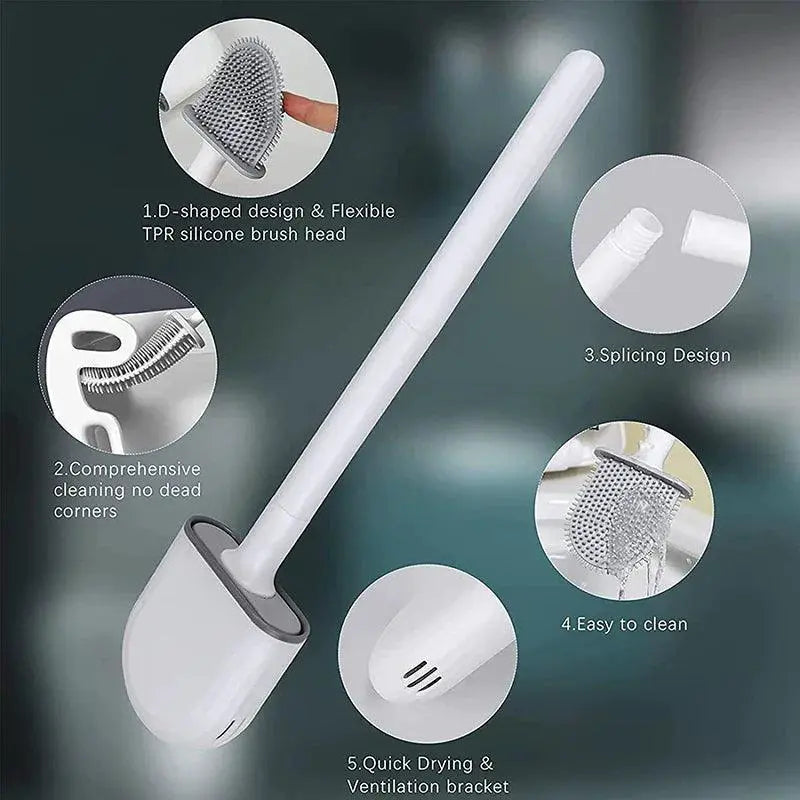 Toilet Brush Set Premium Wall Mounted Bathroom Cleaner