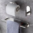 Toilet Paper Holder Wall Mount Rustproof Adhesive Rack Steel