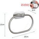 Toilet Paper Holder Wall Mount Rustproof Adhesive Rack Steel