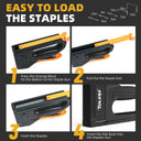 TOLESA Manual Staple Gun with 1200 Staples for DIY Projects