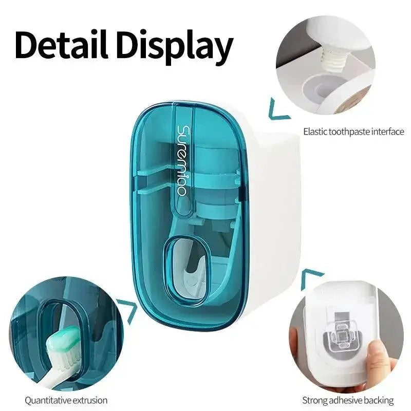 Toothpaste Wall Mount Automatic Bathroom Organizer Dispenser