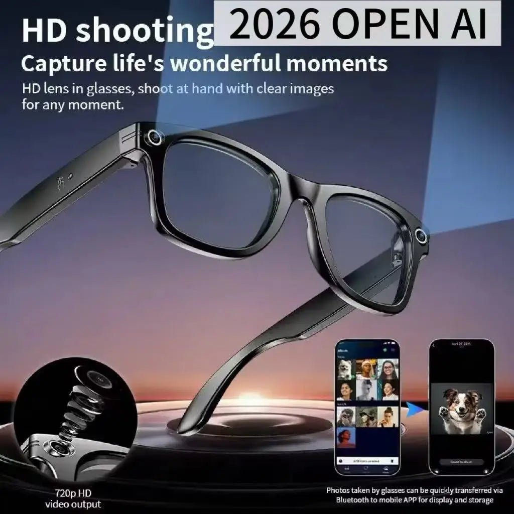 TOP 1 Meta AI Smart Glasses Pro - 8MP Camera Real Time Translation Bluetooth Pro