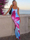 Boho Floral Maxi Dress for Women Comfort
