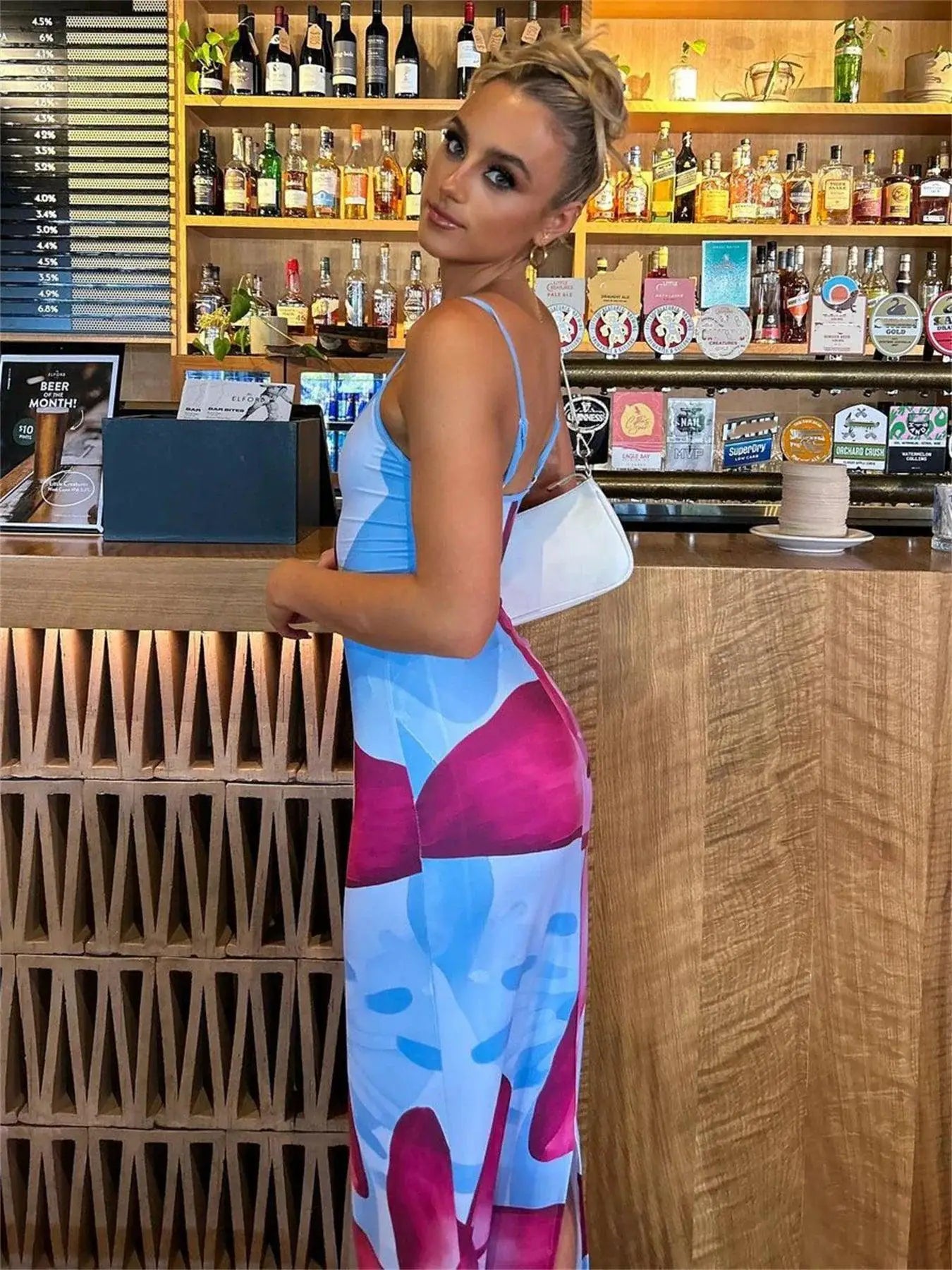 Tossy Lily Floral Maxi Sundress Backless Boho Style Dress