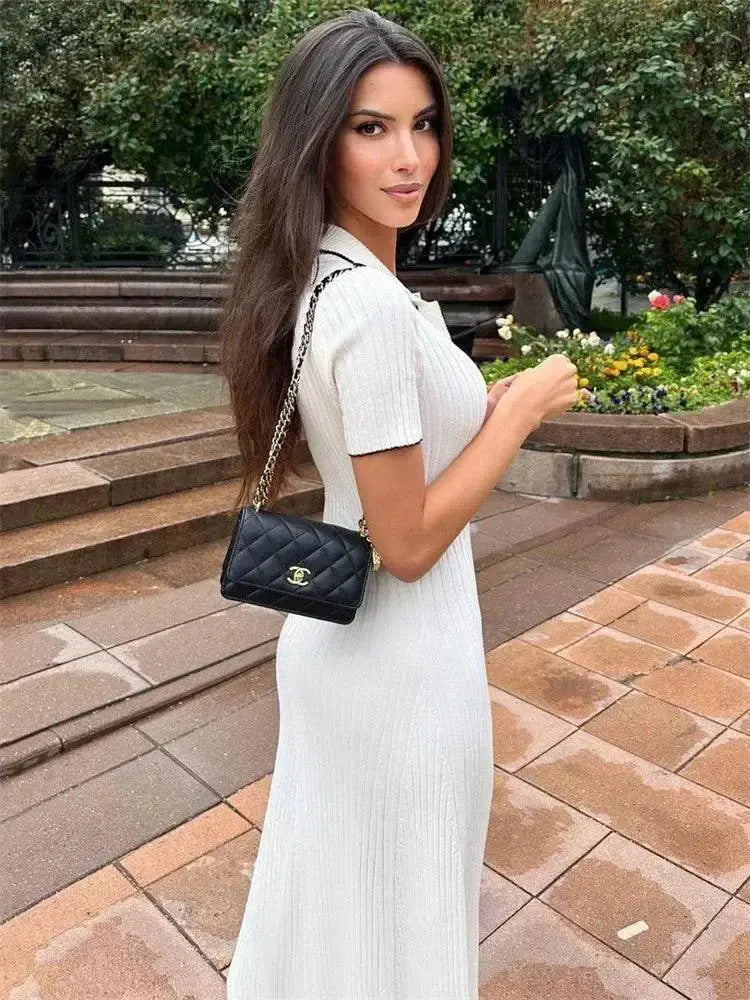 Tossy White Patchwork Maxi Dress For Women Party Attire